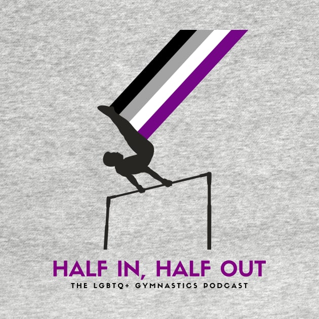 HIHO Logo Transparent (Asexual Flag) by Half In Half Out Podcast